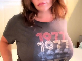 Cute curly brunette solo webcam masturbation
