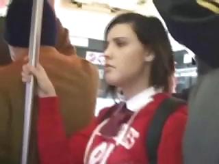 Porno Video of Chikan Brunette In The Train