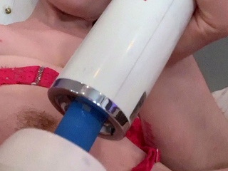 Stacked brunette goes solo toys and masturbation