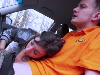 Fake Driving School – Latina teen Megan Love POV car sex
