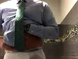 Big-Cock Daddy Strokes at Work