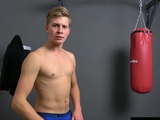 Blond Czech Twink Flexing Big Dick