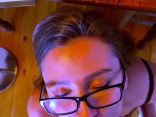Ave Estel Gives a Head In Her Sexy Lingerie