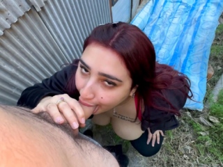 Redhead Ass Penetrated in a Forest