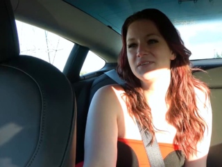 Blowjob in taxi with a German amateur teen