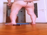 Working naked with ass up