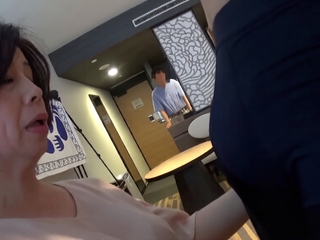 Japanese wife taken by JAV director as husband watches