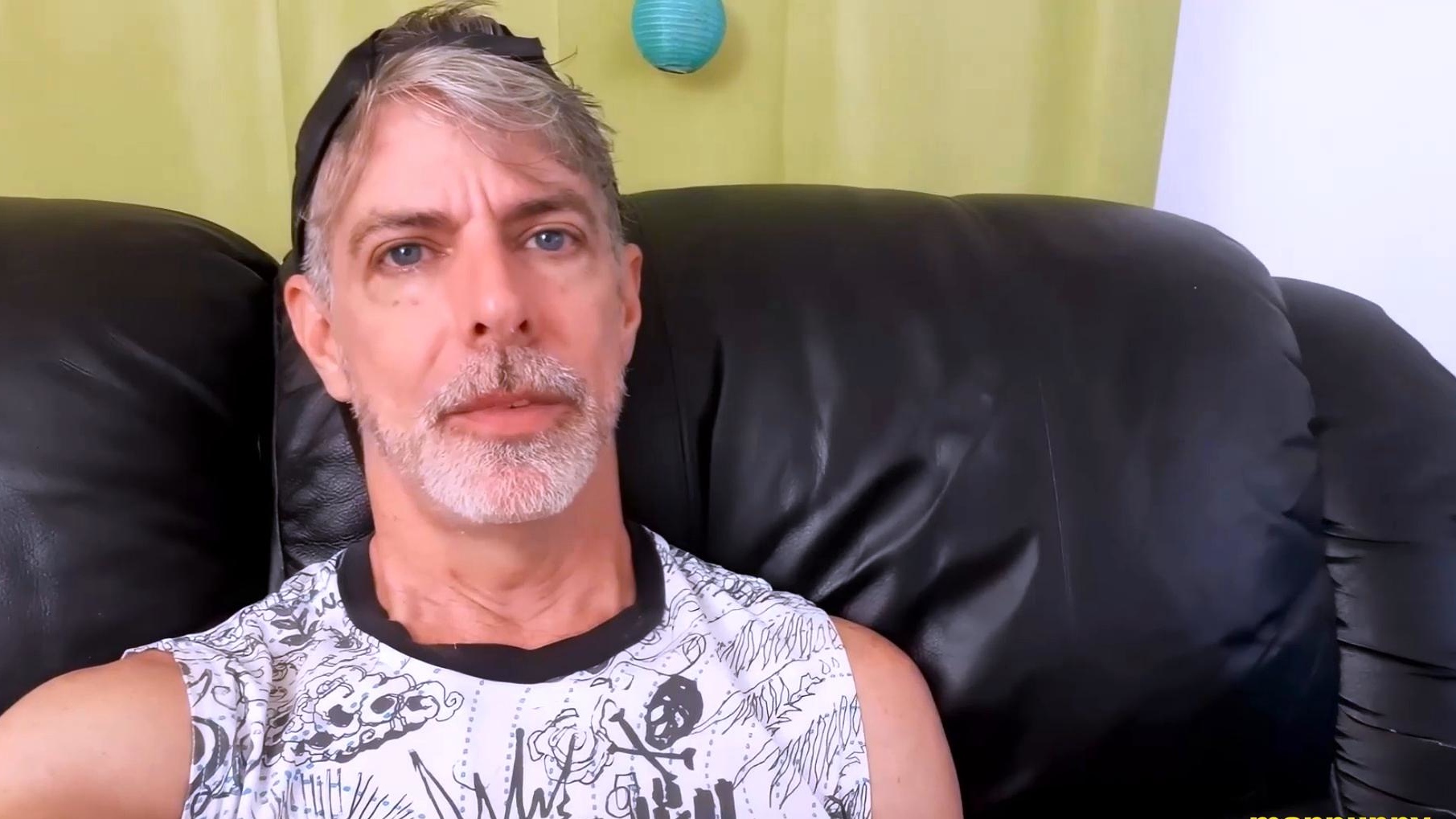Hairy Daddy Enjoys a Verbal Solo Handjob Session