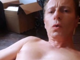 POV Selfie - Guy Jerks Off on Purple Couch and Cums