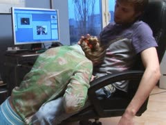 Russian teenagers sex in the office