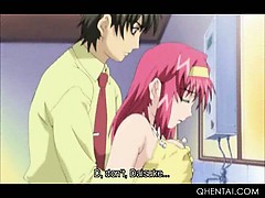 Hentai hottie in an apron gets banged hard from behind