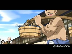 Virgin hentai geisha gets her tight cunt smashed hard
