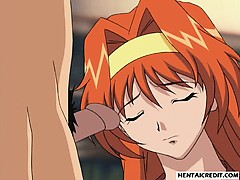 Ginger hentai girl gets tied up and fucked