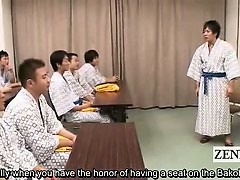 Subtitled Japanese pep talk followed by gargantuan orgy
