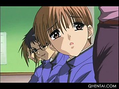 Bondage hentai school teacher blowing her students penis