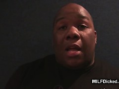 Busty Blonde Blows Black Dicks