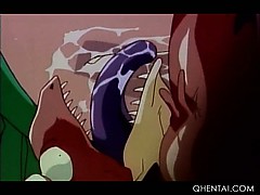 Hentai girl gets slick cunt licked and tits sucked by aliens