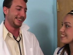 This sexy blonde needed medical attention badly when she