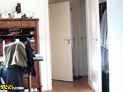 Hot GF in bunny costume fucked