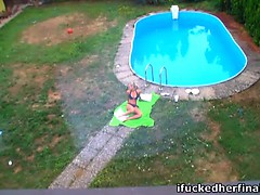 Lena fucking at the pool.