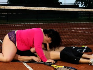 Tennis Teacher Gets Hig Face Smothered Right At The Court