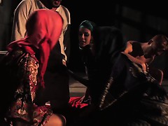 Muslim women group sex action