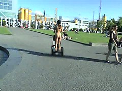 Sweet Jenny shows her sexy body completely naked in public