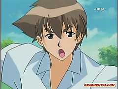 Bondage hentai gets squeezed her tits and fingered pussy