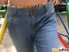 Public playground pant-pissing accident