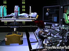 Tasty 3D redhead babe gets fucked by an alien