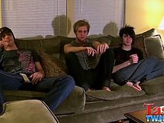 Erik gets handcuffed and double teamed by Tristan and Aron