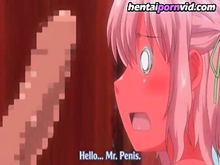 Cute Lovely Girl Gives Her First Happy Blowjob - Hentai