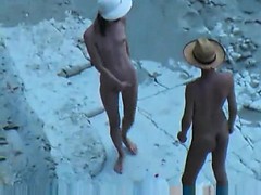 Couple fucks on nude beach