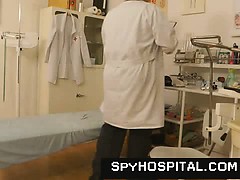 Medical exam hidden camera in gyno clinic