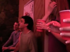 Beer pong game ends up in an intense college sex orgy