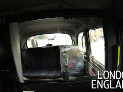 British ebony nurse interracial sex in fake taxi