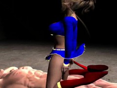 3D Supergirl gets fucked by a musclular stud