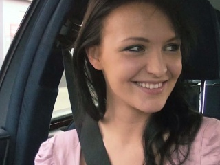 Hitchhiking Brunette Flashes Her Tits Hitchhiking Brunette Flashes Her Tits