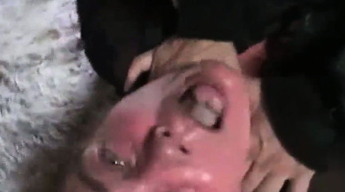 Blonde granny fucked in the woods