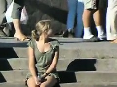 Teen Upskirt Outdoors