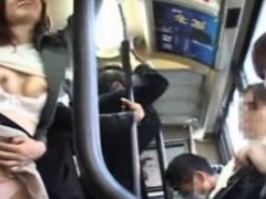 Publicsex asian fingered on the bus