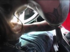 Horny Teen Sucking Cock In Front Seat Of Car