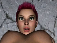 3D lesbian vampire babe getting her wet pussy licked