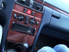 Bushy Eurobabe drilled inside the car of stranger guy
