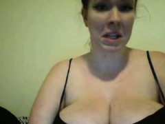 Sexy BBW big tits plays with tits on cam cbse