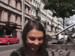 Petite casting beauty receives creampie