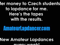 Lapdance and handjob by wild czech chick