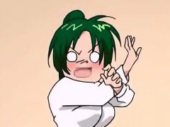 Crazy anime wife gets mouth filled