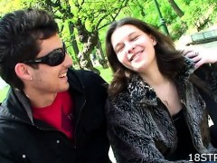 Nice teen fucks with random guy