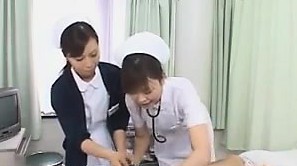 Japanese Nurse Sucking Her Patients Cock